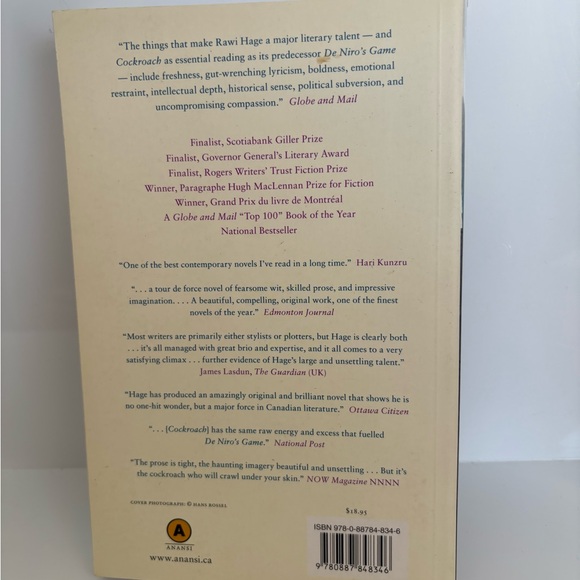 📚 3/$25 📚 Rawi Hage 'Cockroach' Book - Picture 2 of 2